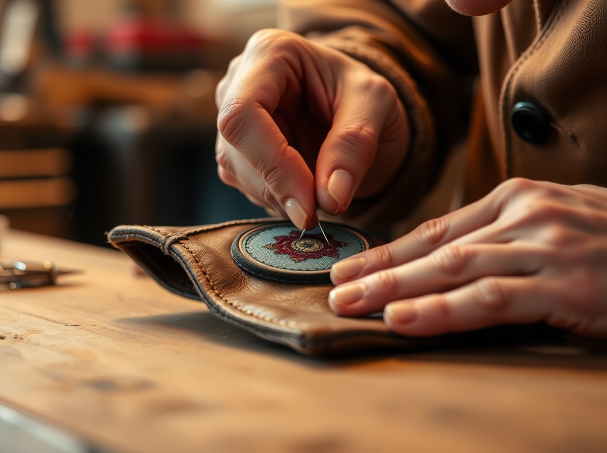 Процесс ремонта одежды в PatchForge